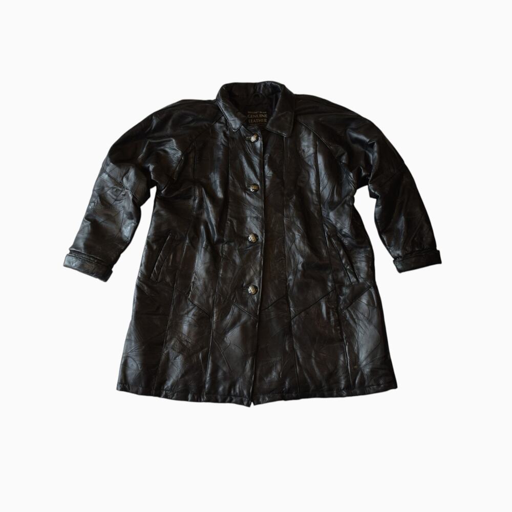 Vintage Maxam Mosaic Italian Leather Jacket Plus Size 2x